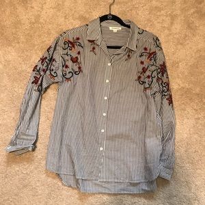 Embroidered Button Down Shirt